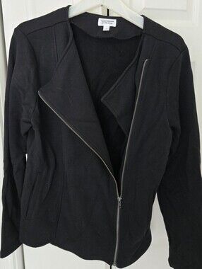Caralynmirand The Drop Black Asymmetrical Zip Moto Jacket